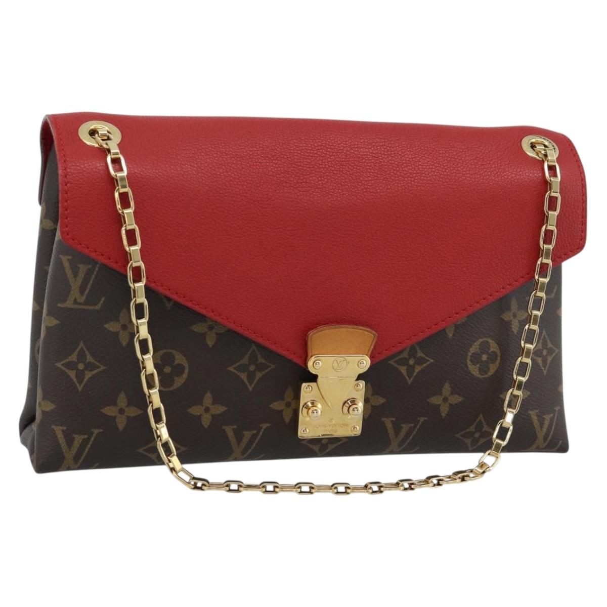 LOUIS VUITTON Monogram Pallas Shoulder Bag Slys M41201 LV Auth ka5072V