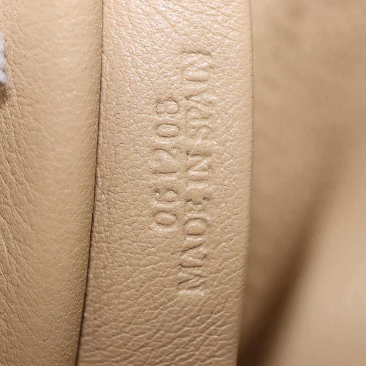 LOEWE Anagram Hand Bag Suede Beige Gold Auth ka5077