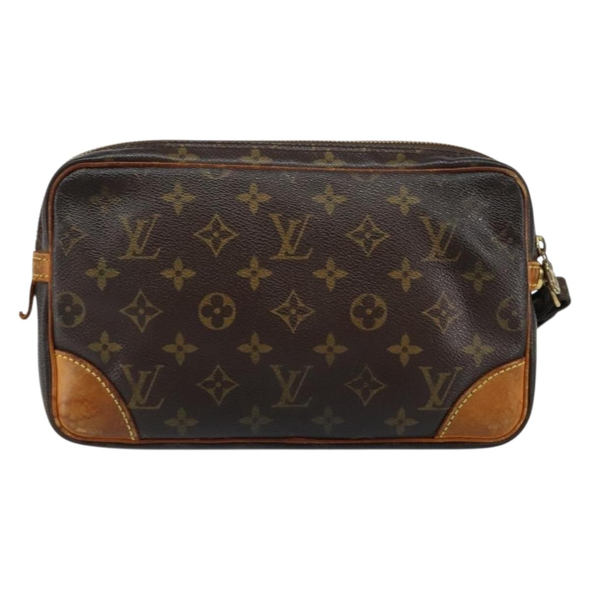 LOUIS VUITTON Monogram Marly Dragonne GM Clutch Bag M51825 LV Auth ka508