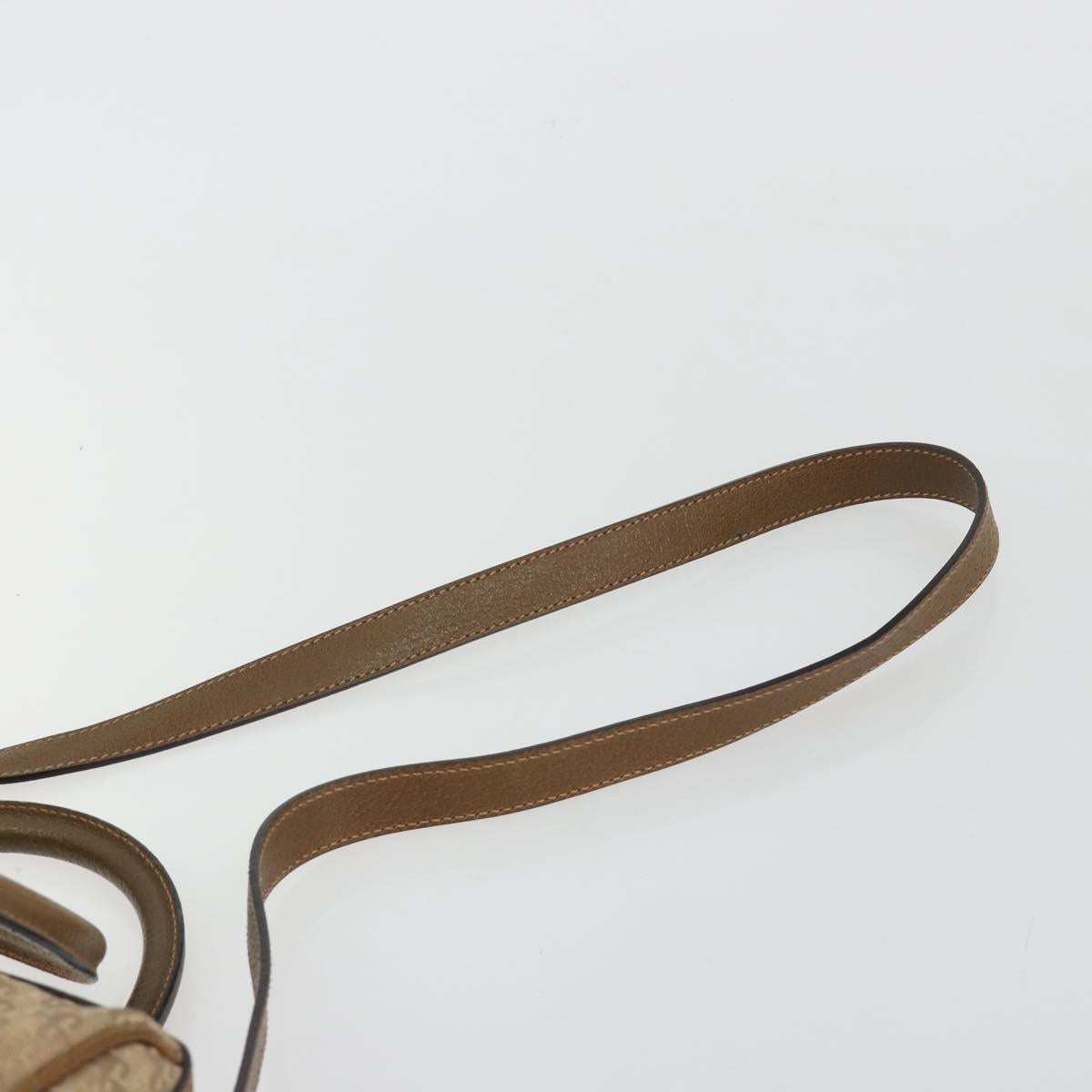 GUCCI Hand Bag Canvas 2way Beige Gold 000 58 0256 Auth ka5082