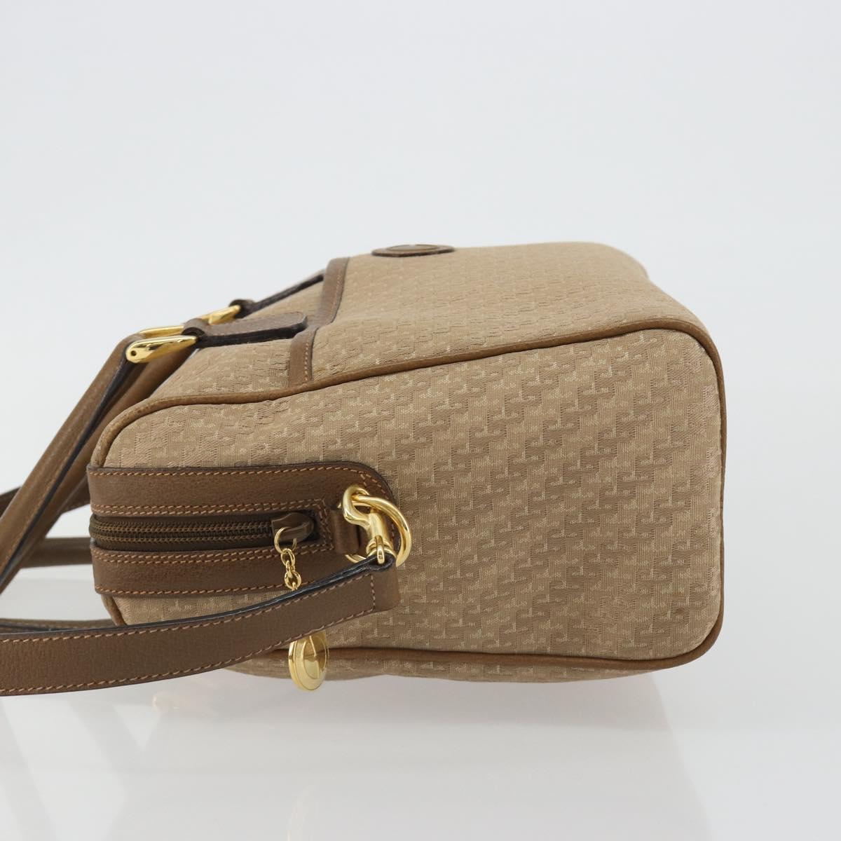 GUCCI Hand Bag Canvas 2way Beige Gold 000 58 0256 Auth ka5082