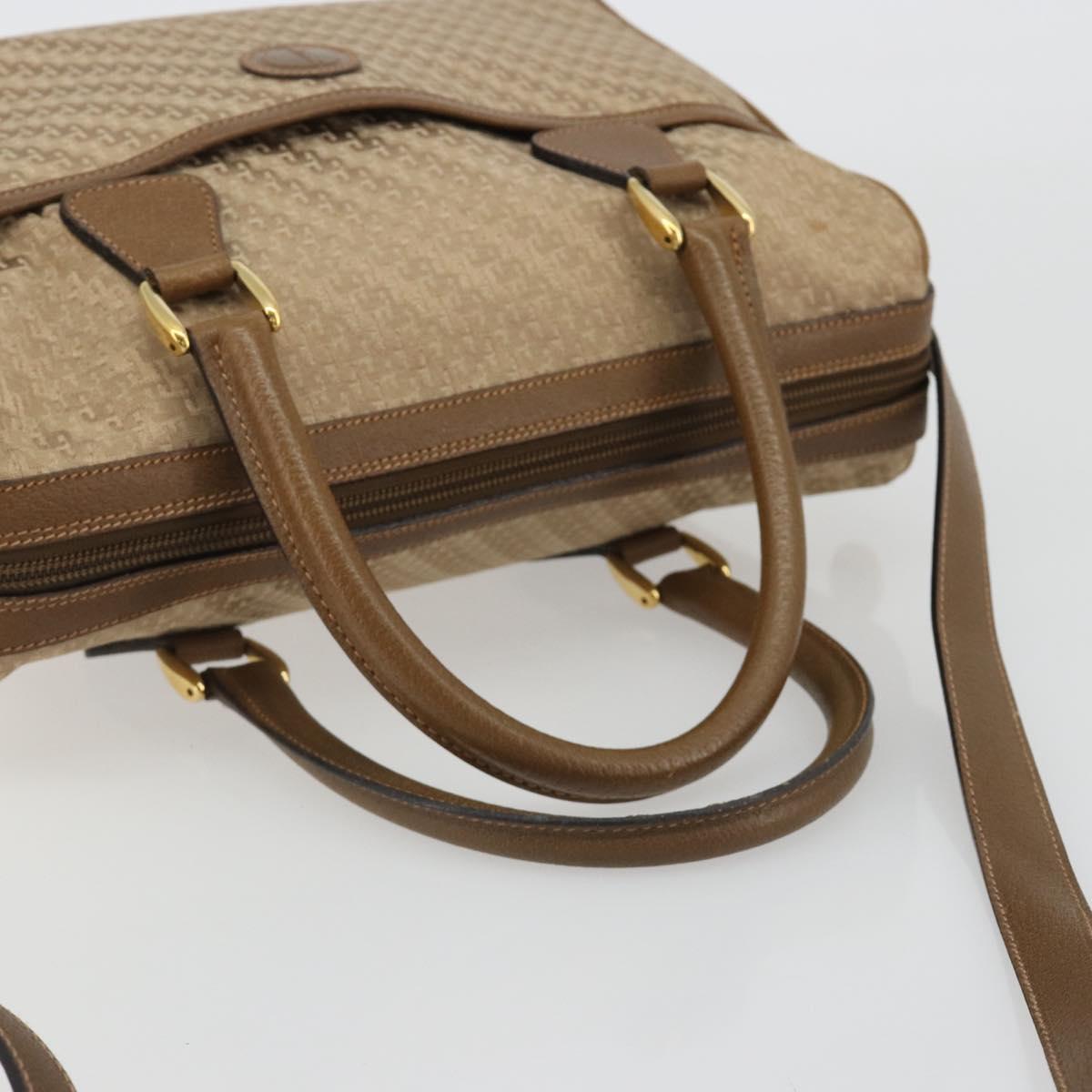 GUCCI Hand Bag Canvas 2way Beige Gold 000 58 0256 Auth ka5082