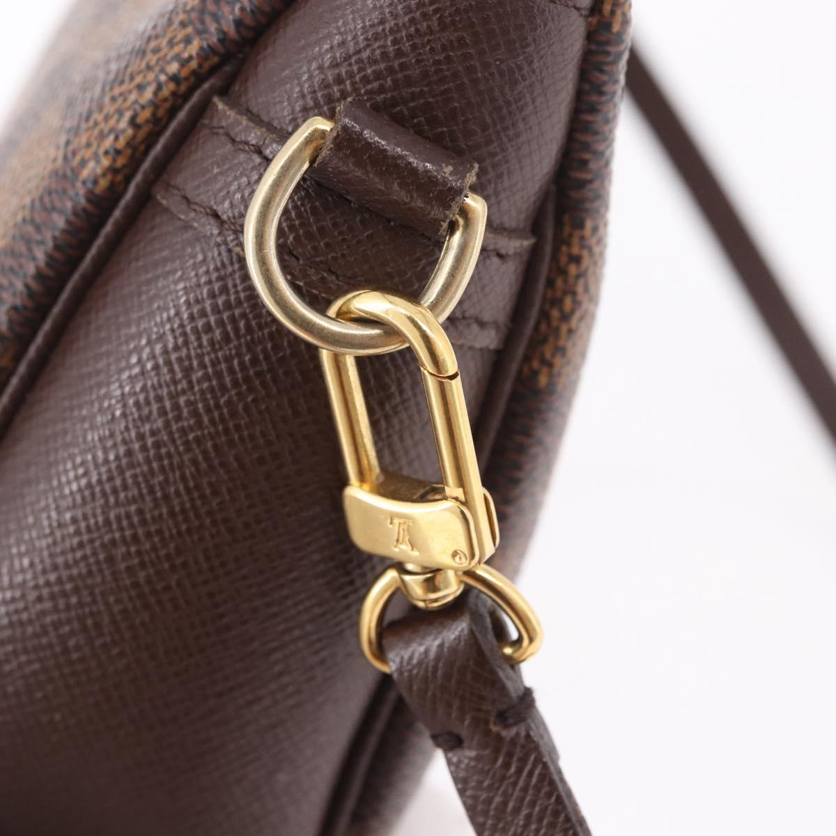 LOUIS VUITTON Damier Ebene Trousse Make Up Pouch N51982 LV Auth ka5085