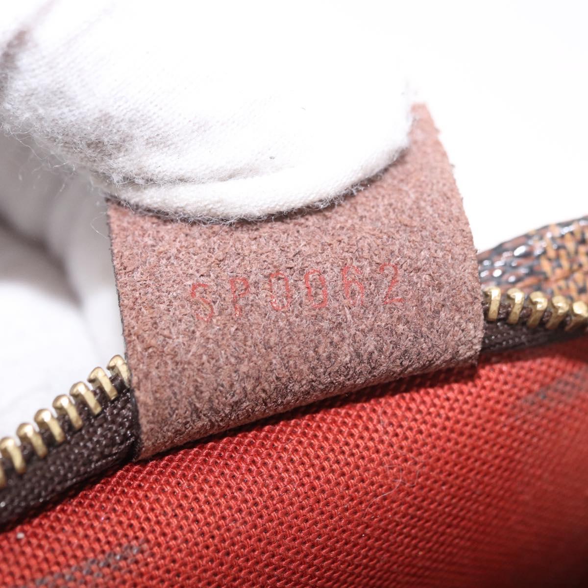 LOUIS VUITTON Damier Ebene Trousse Make Up Pouch N51982 LV Auth ka5085