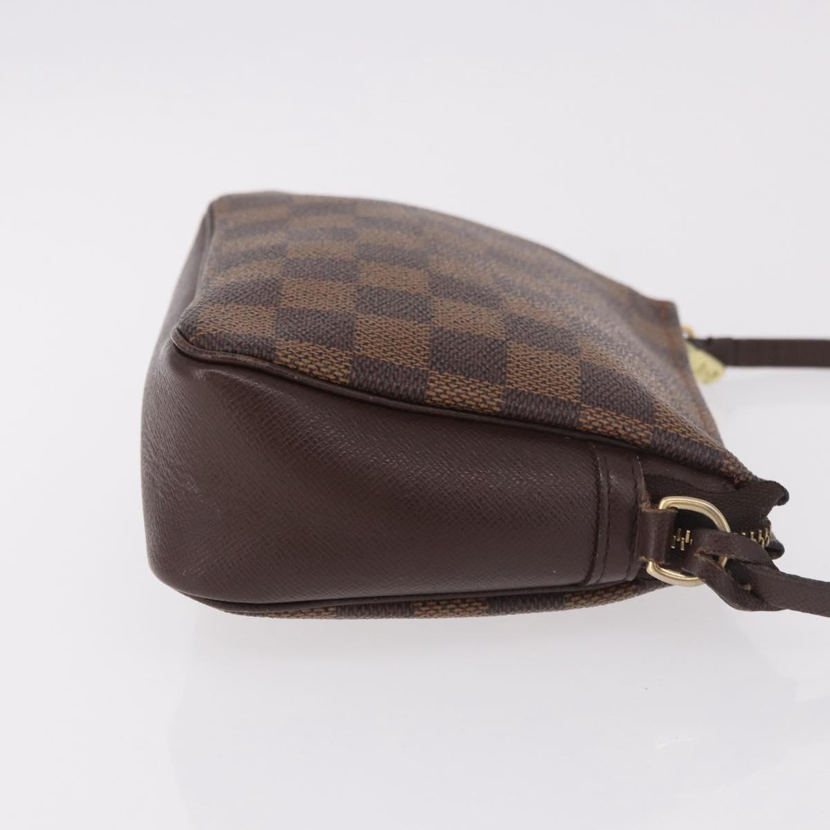 LOUIS VUITTON Damier Ebene Trousse Make Up Pouch N51982 LV Auth ka5085