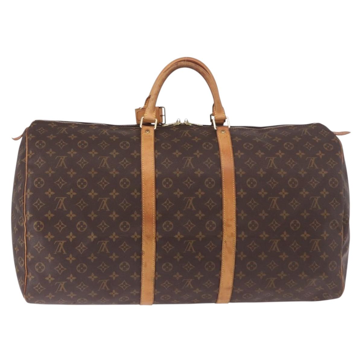 LOUIS VUITTON Monogram Keepall 60 Boston Bag M41422 LV Auth ka5087