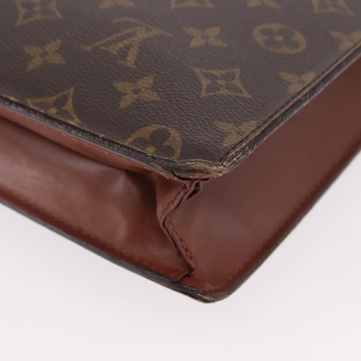 LOUIS VUITTON Monogram Porte Documents Bandouliere Bag M53338 Auth ka5092