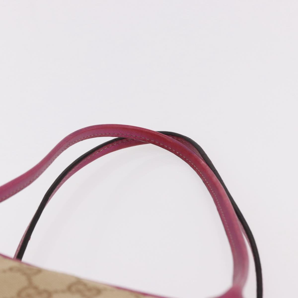 GUCCI GG Canvas Tote Bag Beige Gold 169971 Auth ka5096