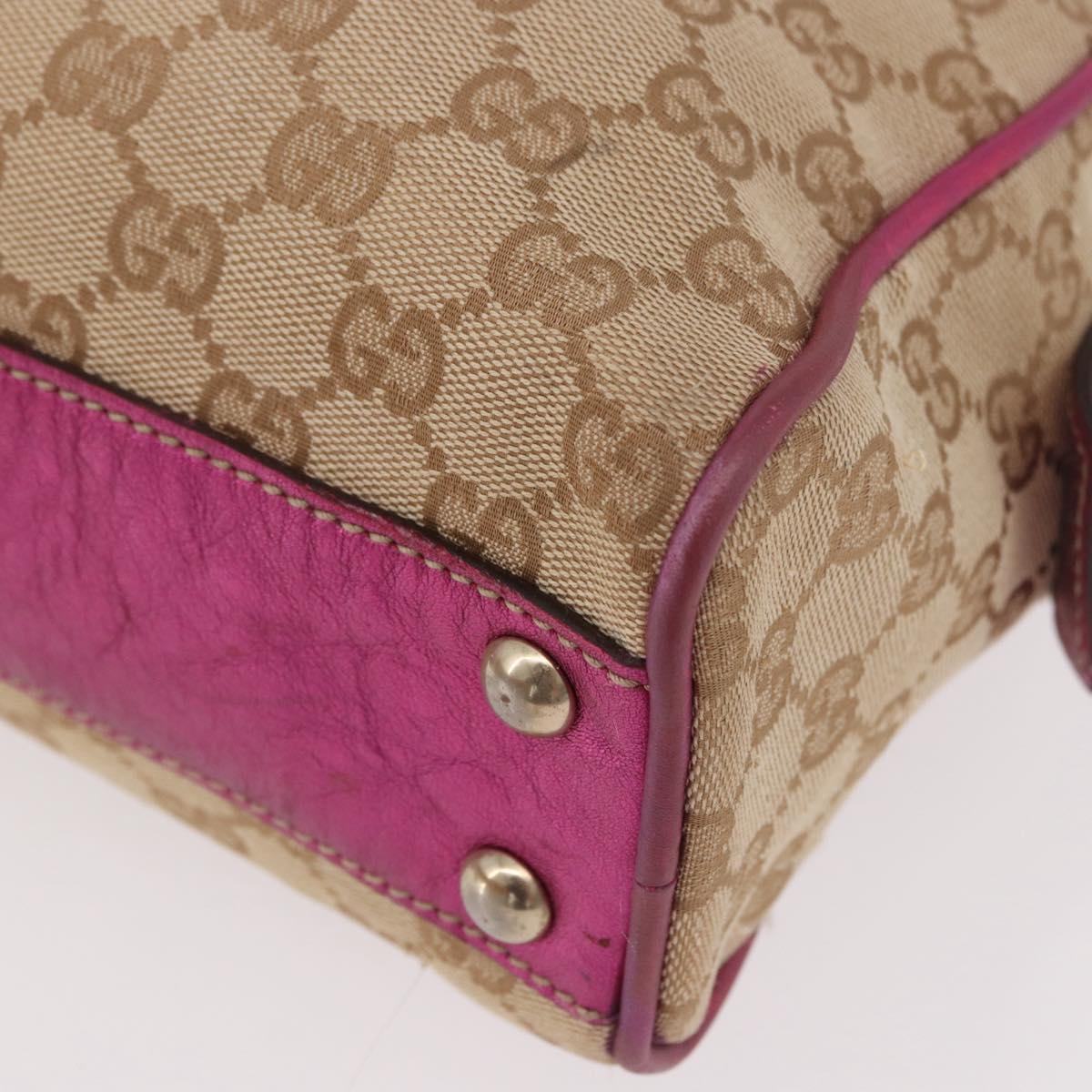 GUCCI GG Canvas Tote Bag Beige Gold 169971 Auth ka5096