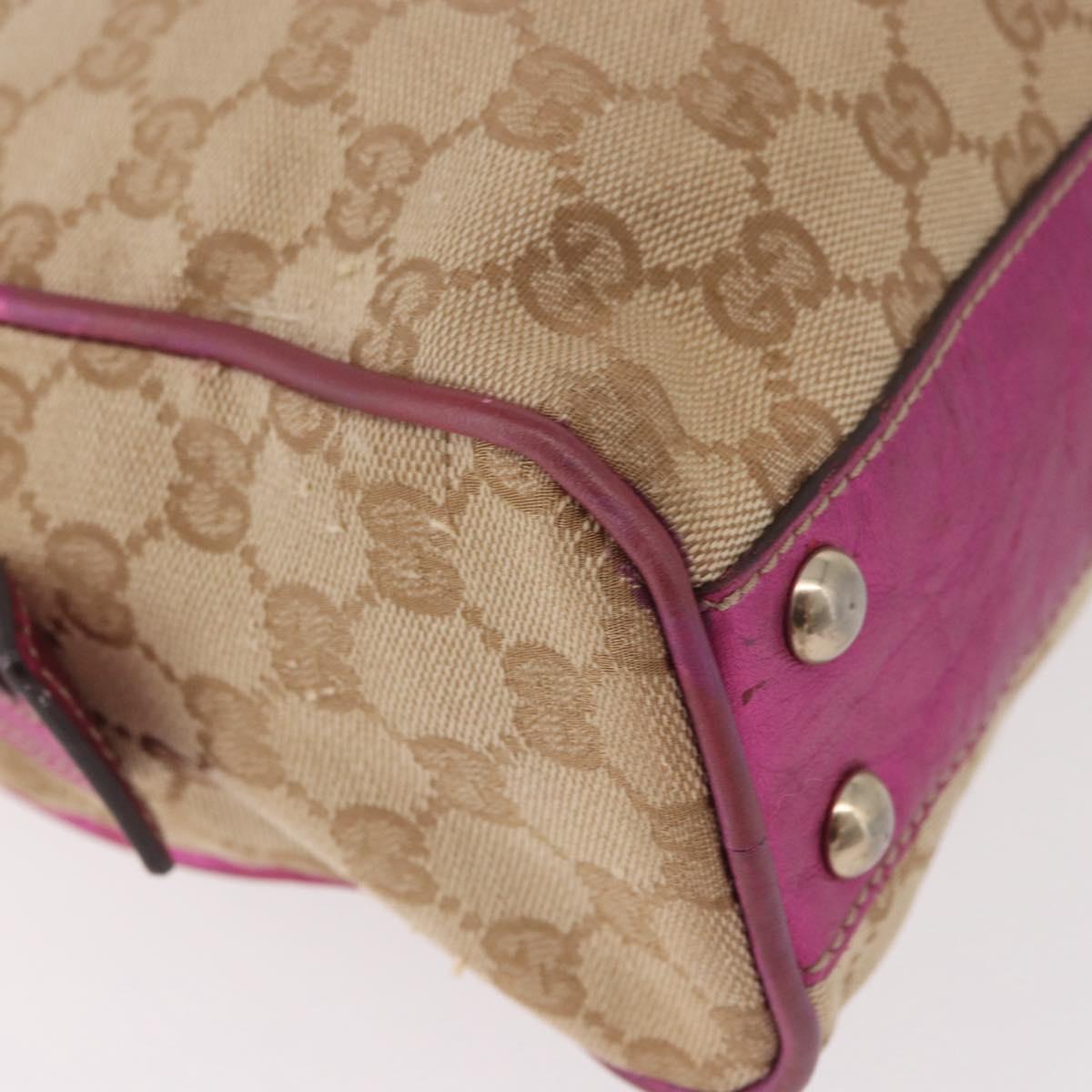 GUCCI GG Canvas Tote Bag Beige Gold 169971 Auth ka5096