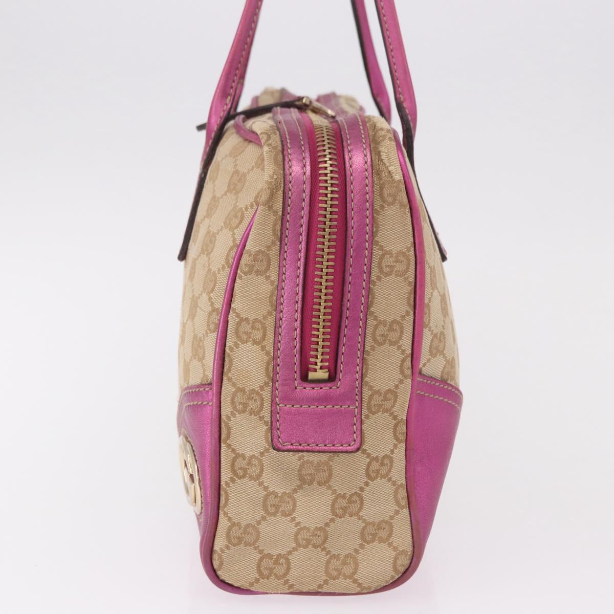 GUCCI GG Canvas Tote Bag Beige Gold 169971 Auth ka5096