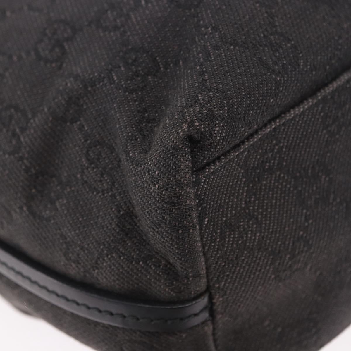 GUCCI GG Canvas Shoulder Bag Black 101341 Auth ka5097
