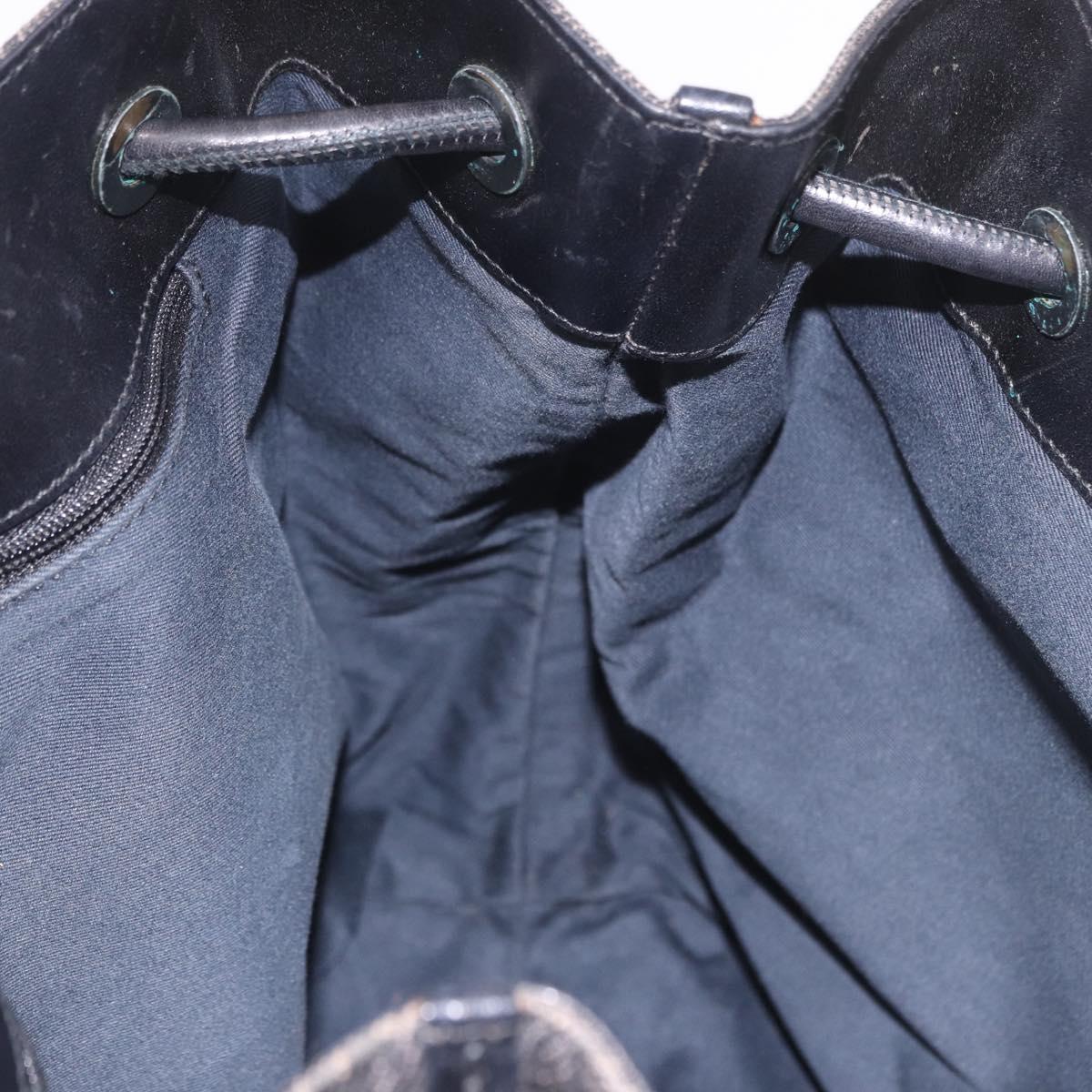 GUCCI GG Canvas Shoulder Bag Black 101341 Auth ka5097