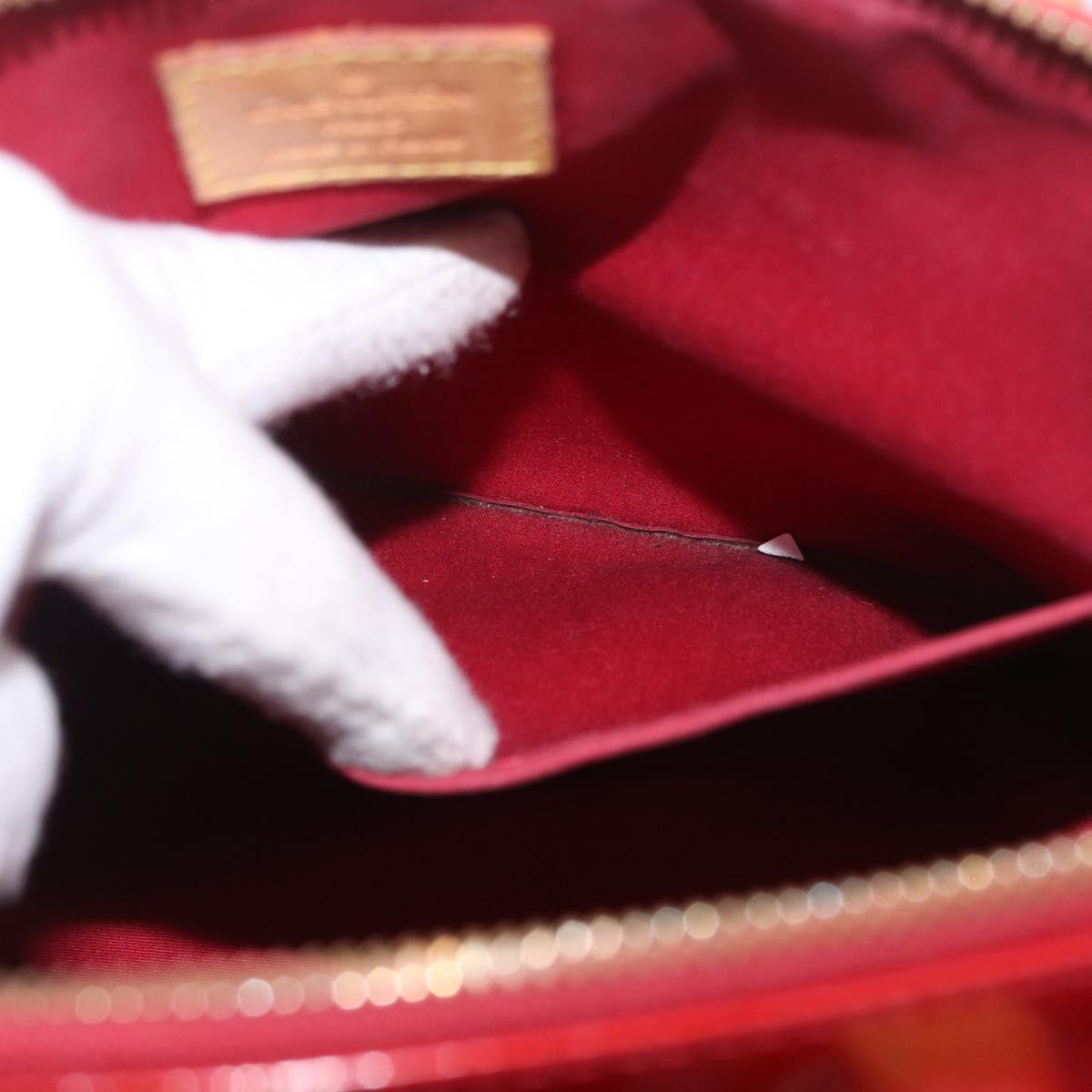 LOUIS VUITTON Vernis Bellevue PM Hand Bag Pomme D'amour M93583 LV Auth ka5098