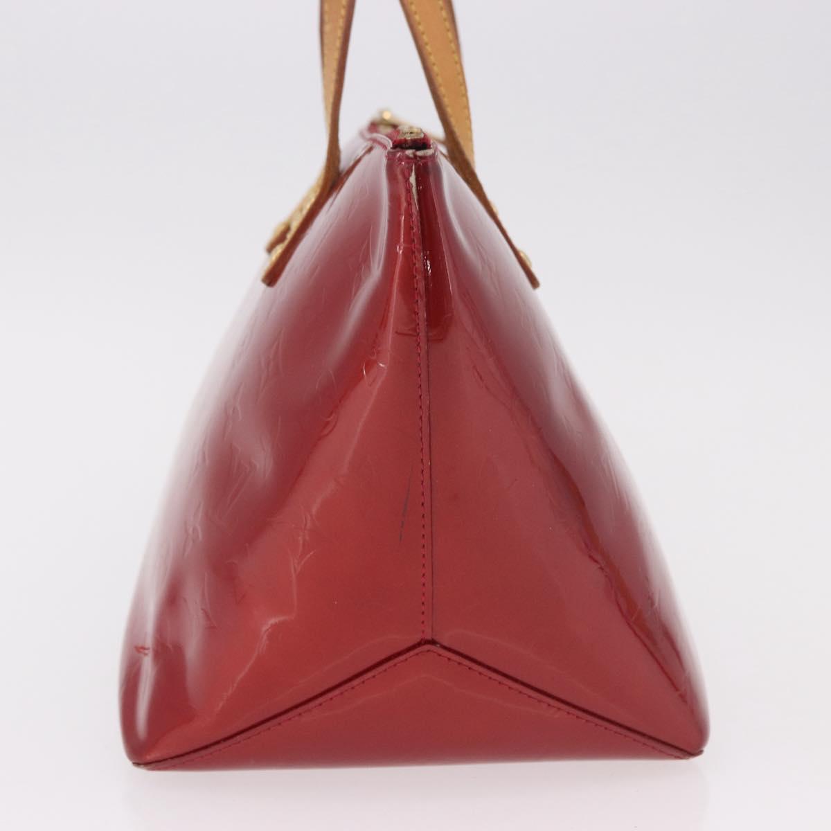 LOUIS VUITTON Vernis Bellevue PM Hand Bag Pomme D'amour M93583 LV Auth ka5098