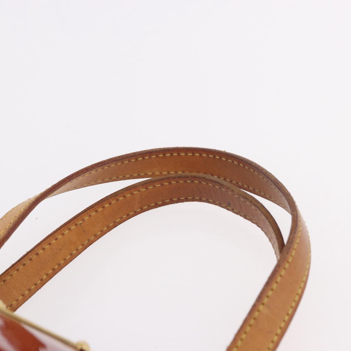 LOUIS VUITTON Vernis Bellevue PM Hand Bag Pomme D'amour M93583 LV Auth ka5098