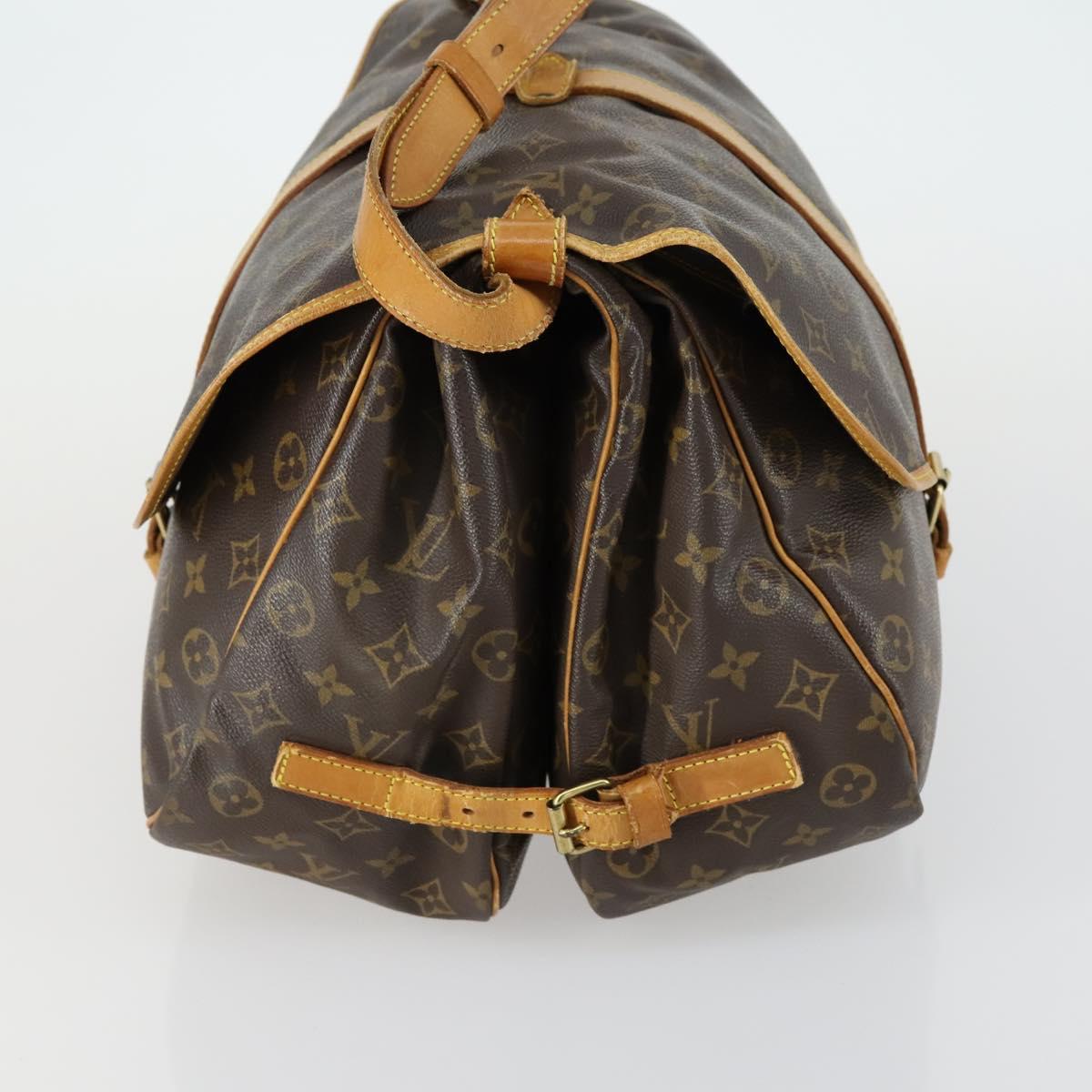 LOUIS VUITTON Monogram Saumur 35 Shoulder Bag M42254 LV Auth ka510