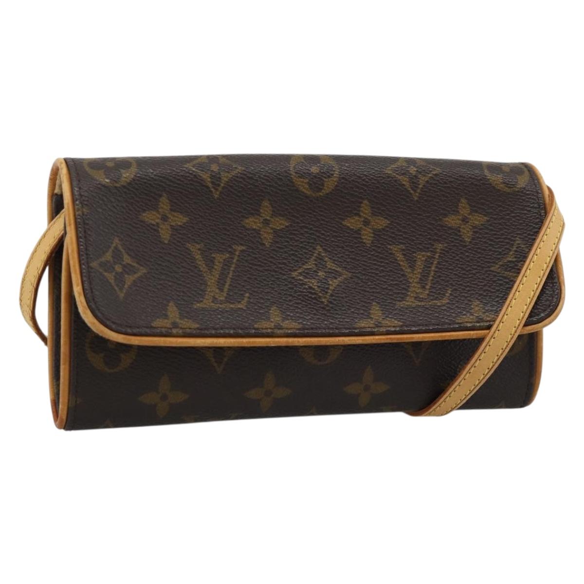 LOUIS VUITTON Monogram Pochette Twin PM Shoulder Bag M51854 LV Auth ka5101
