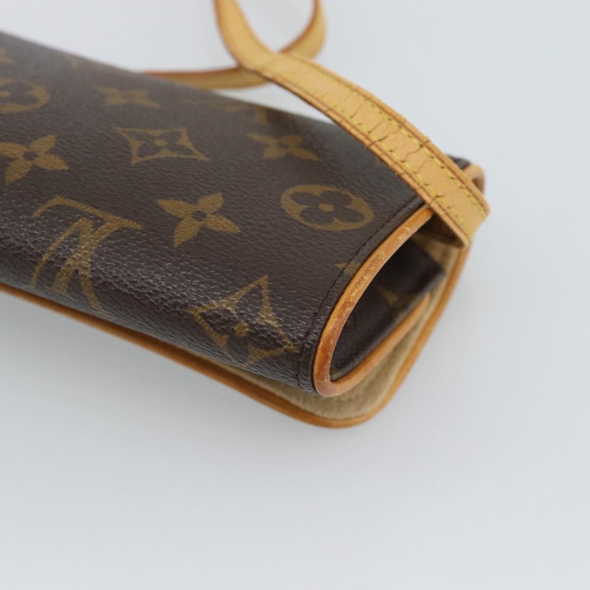 LOUIS VUITTON Monogram Pochette Twin PM Shoulder Bag M51854 LV Auth ka5101