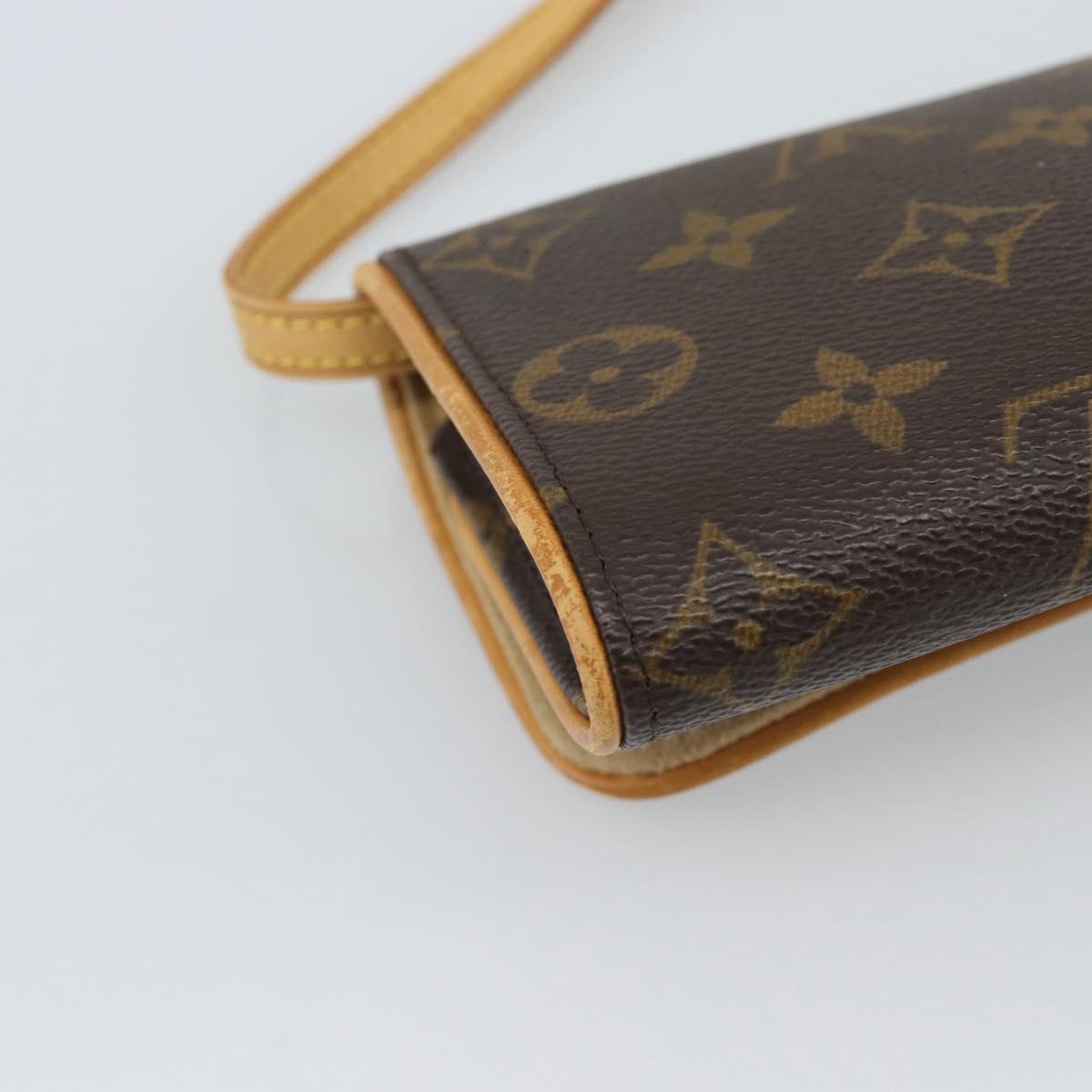 LOUIS VUITTON Monogram Pochette Twin PM Shoulder Bag M51854 LV Auth ka5101