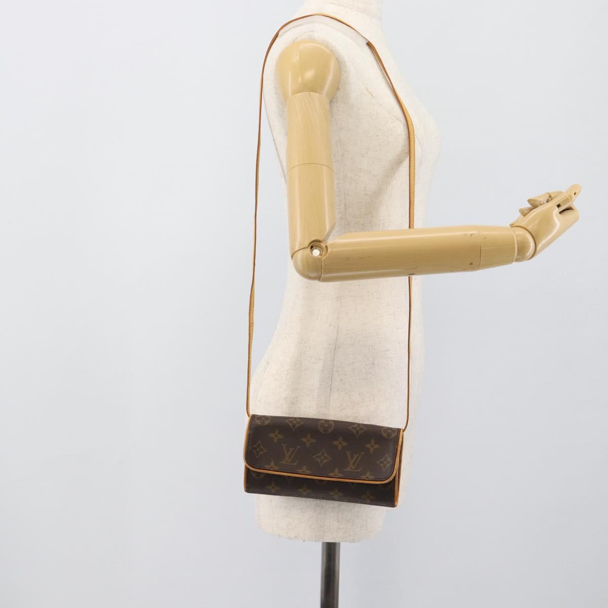 LOUIS VUITTON Monogram Pochette Twin PM Shoulder Bag M51854 LV Auth ka5101