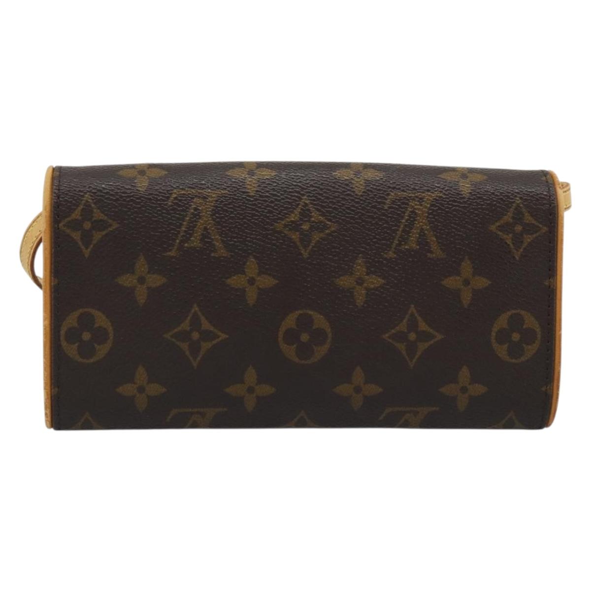 LOUIS VUITTON Monogram Pochette Twin PM Shoulder Bag M51854 LV Auth ka5101