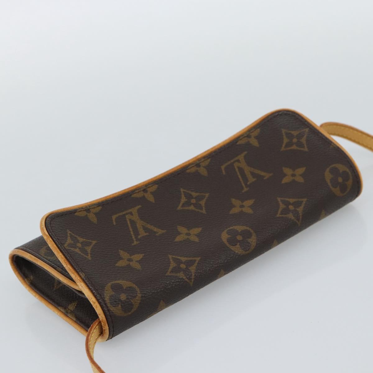 LOUIS VUITTON Monogram Pochette Twin PM Shoulder Bag M51854 LV Auth ka5101
