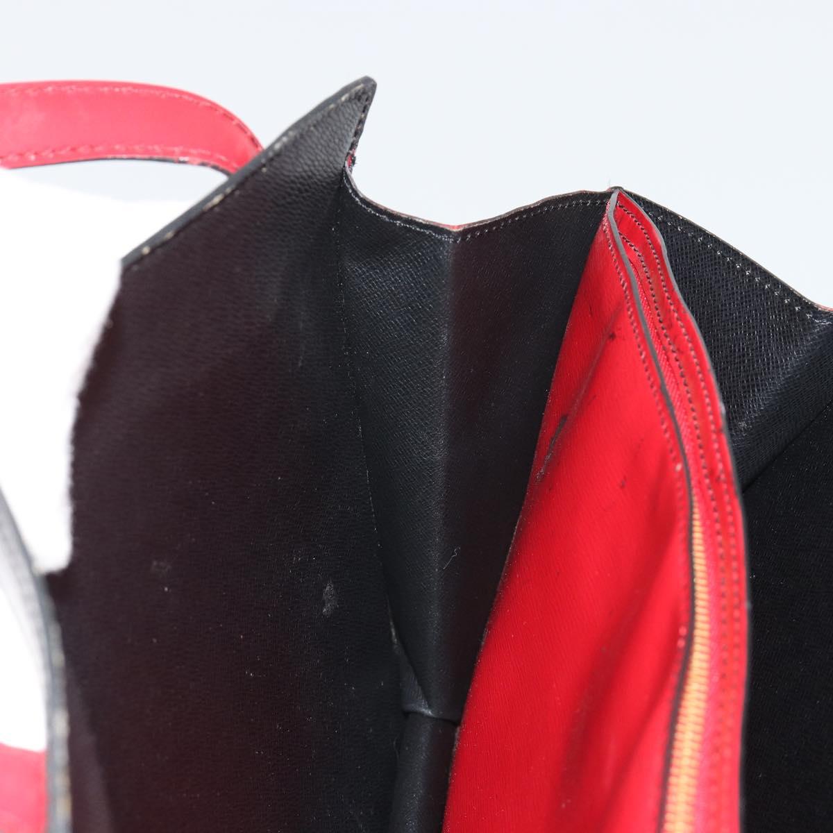 LOUIS VUITTON Epi Varenne Hand Bag Black Red M52387 LV Auth ka5103
