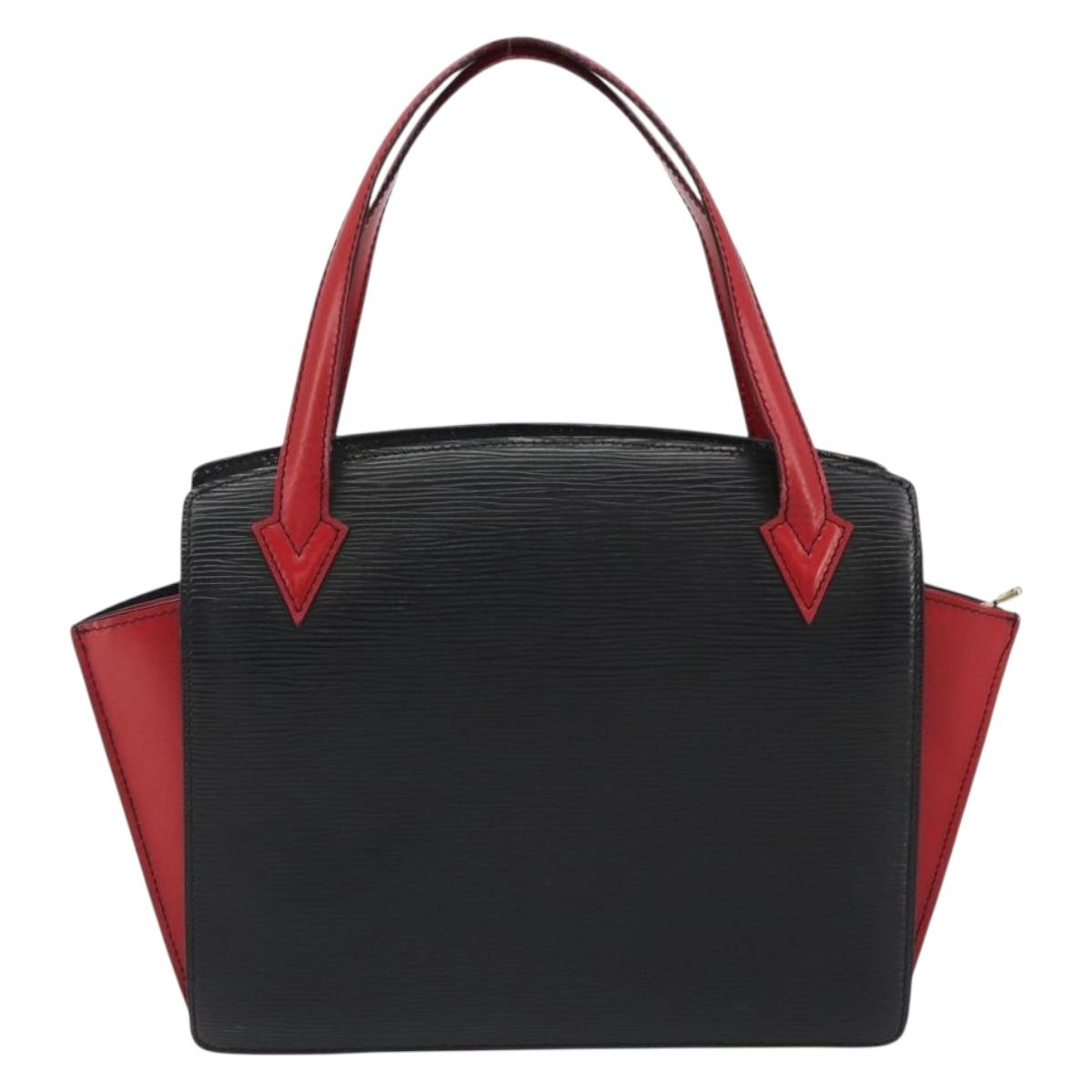 LOUIS VUITTON Epi Varenne Hand Bag Black Red M52387 LV Auth ka5103