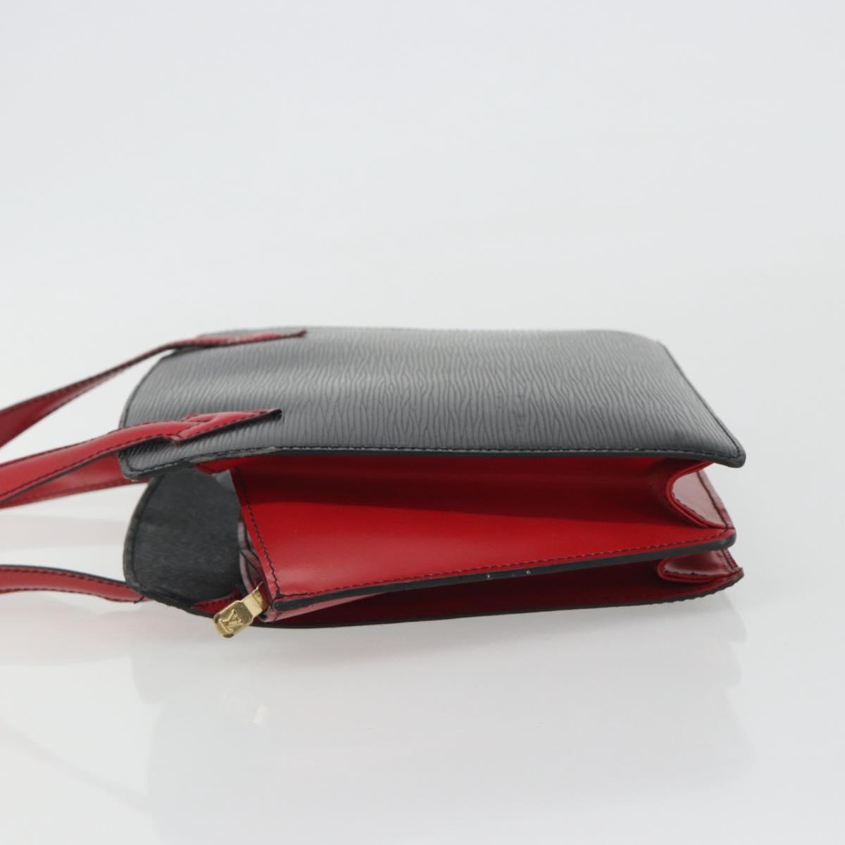 LOUIS VUITTON Epi Varenne Hand Bag Black Red M52387 LV Auth ka5103