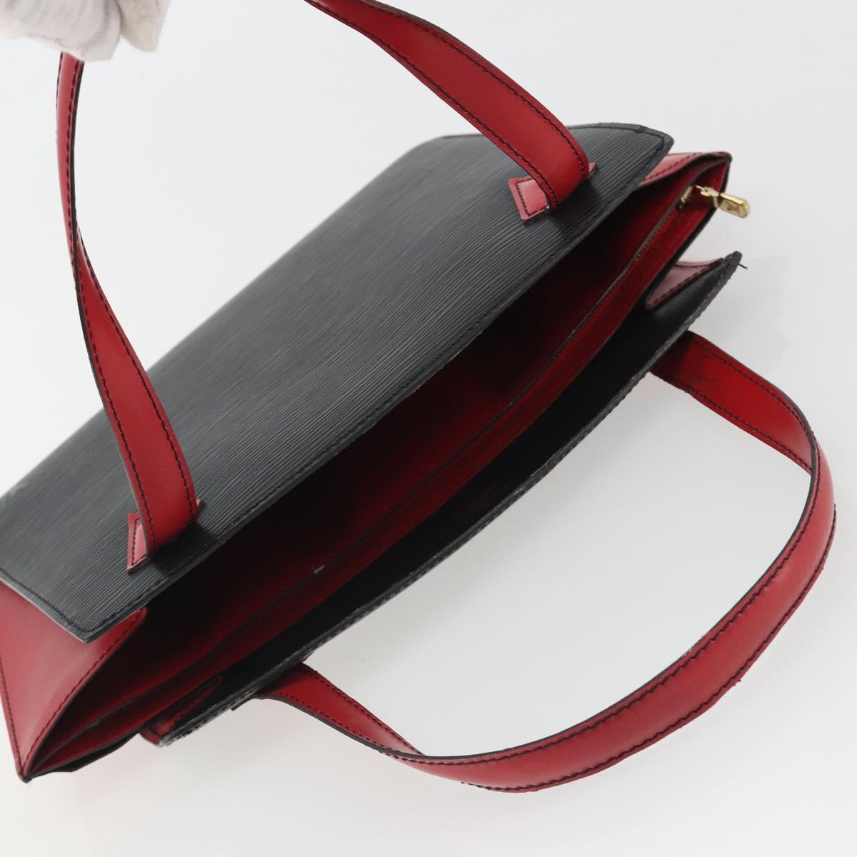 LOUIS VUITTON Epi Varenne Hand Bag Black Red M52387 LV Auth ka5103