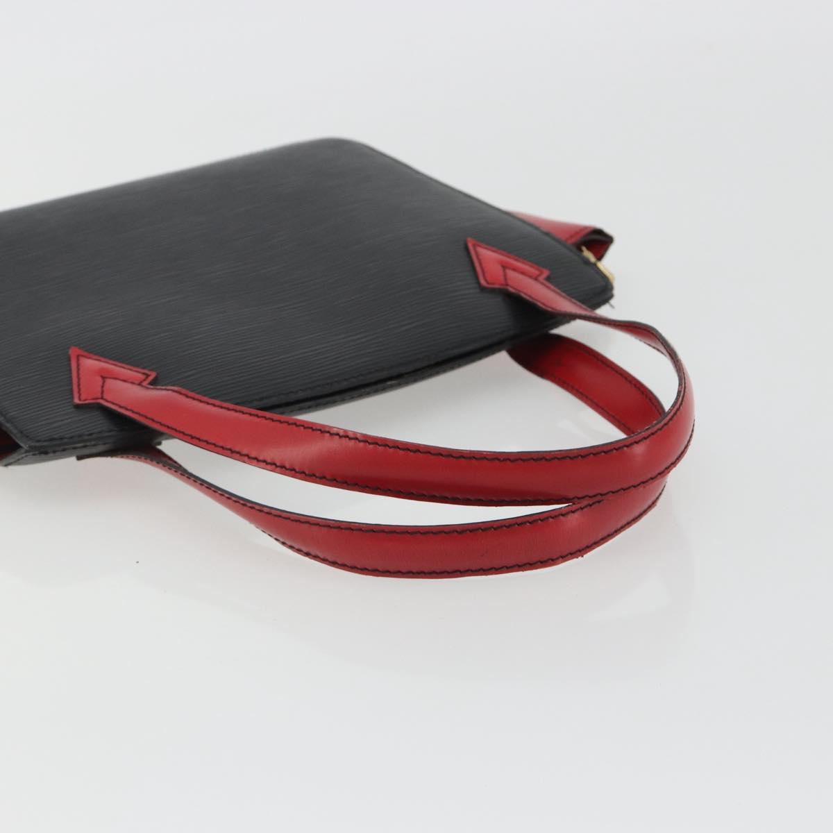 LOUIS VUITTON Epi Varenne Hand Bag Black Red M52387 LV Auth ka5103