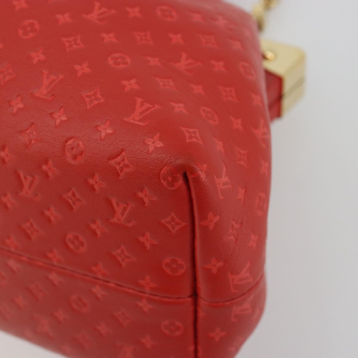 LOUIS VUITTON Nanogram Monogram Clutch Hand Bag Red M22327 LV Auth ka5104SM