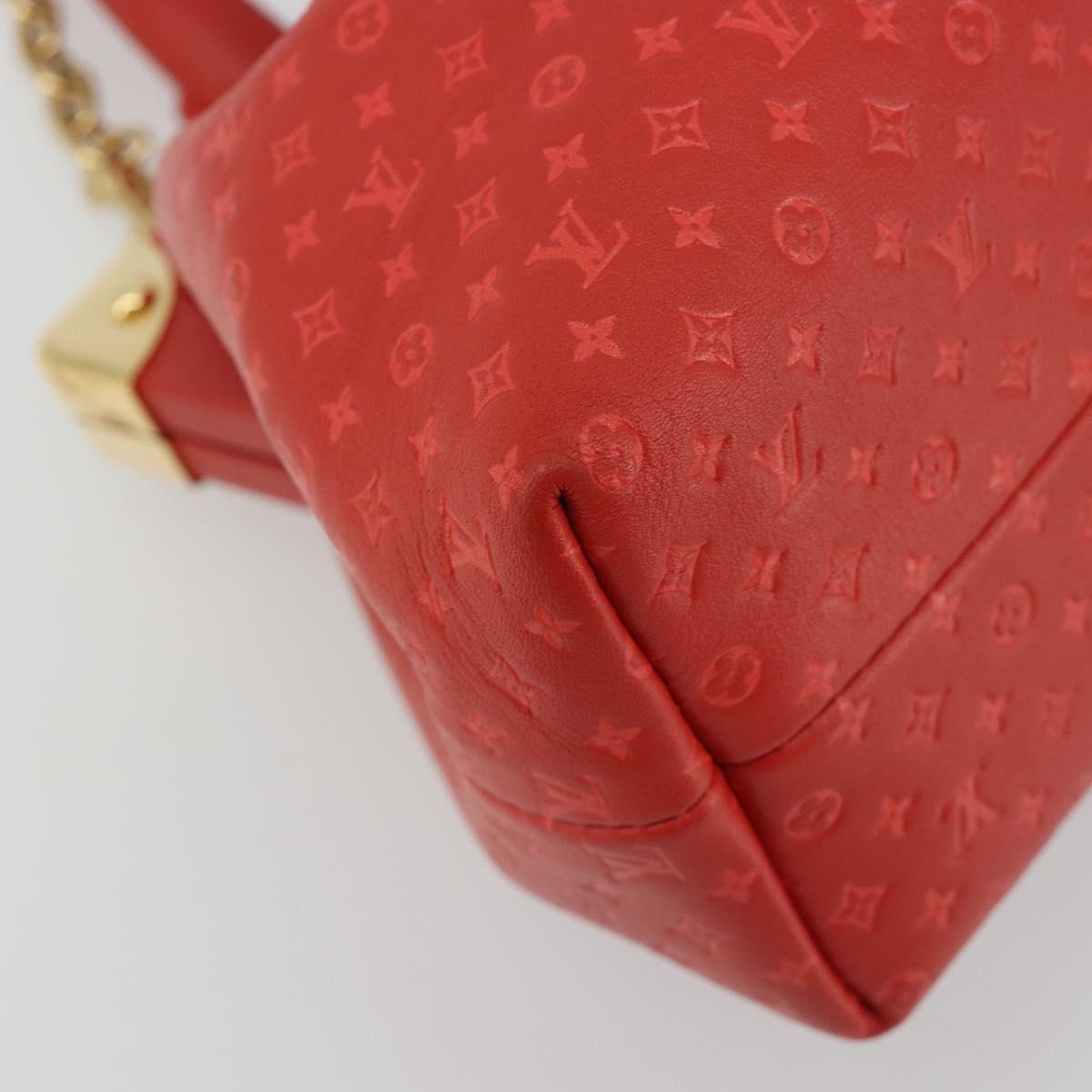 LOUIS VUITTON Nanogram Monogram Clutch Hand Bag Red M22327 LV Auth ka5104SM