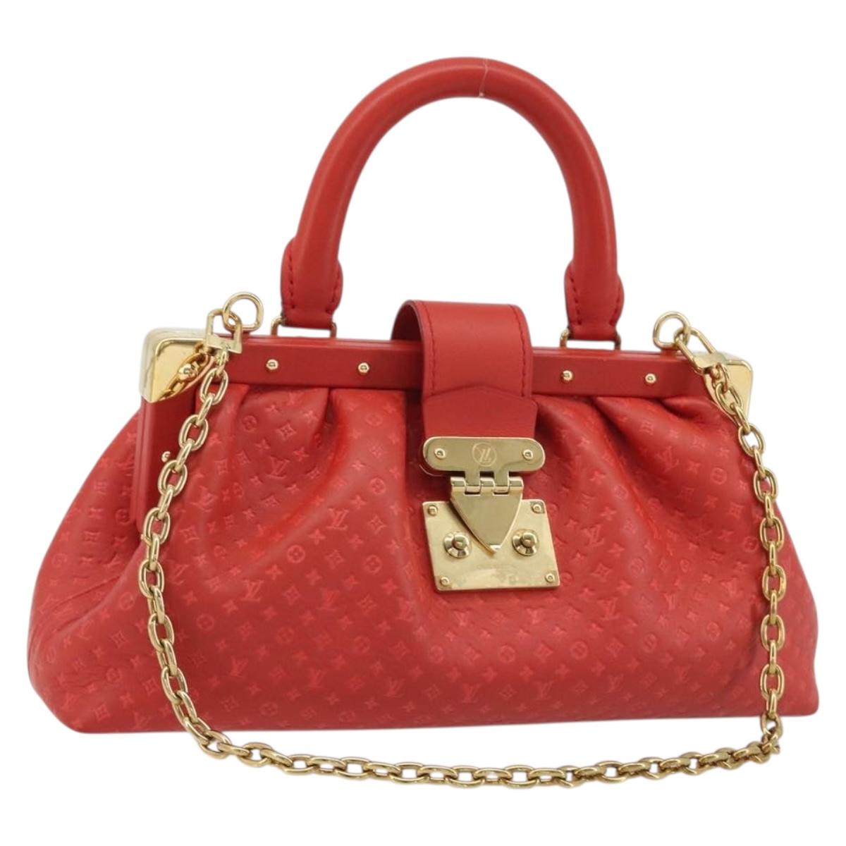 LOUIS VUITTON Nanogram Monogram Clutch Hand Bag Red M22327 LV Auth ka5104SM