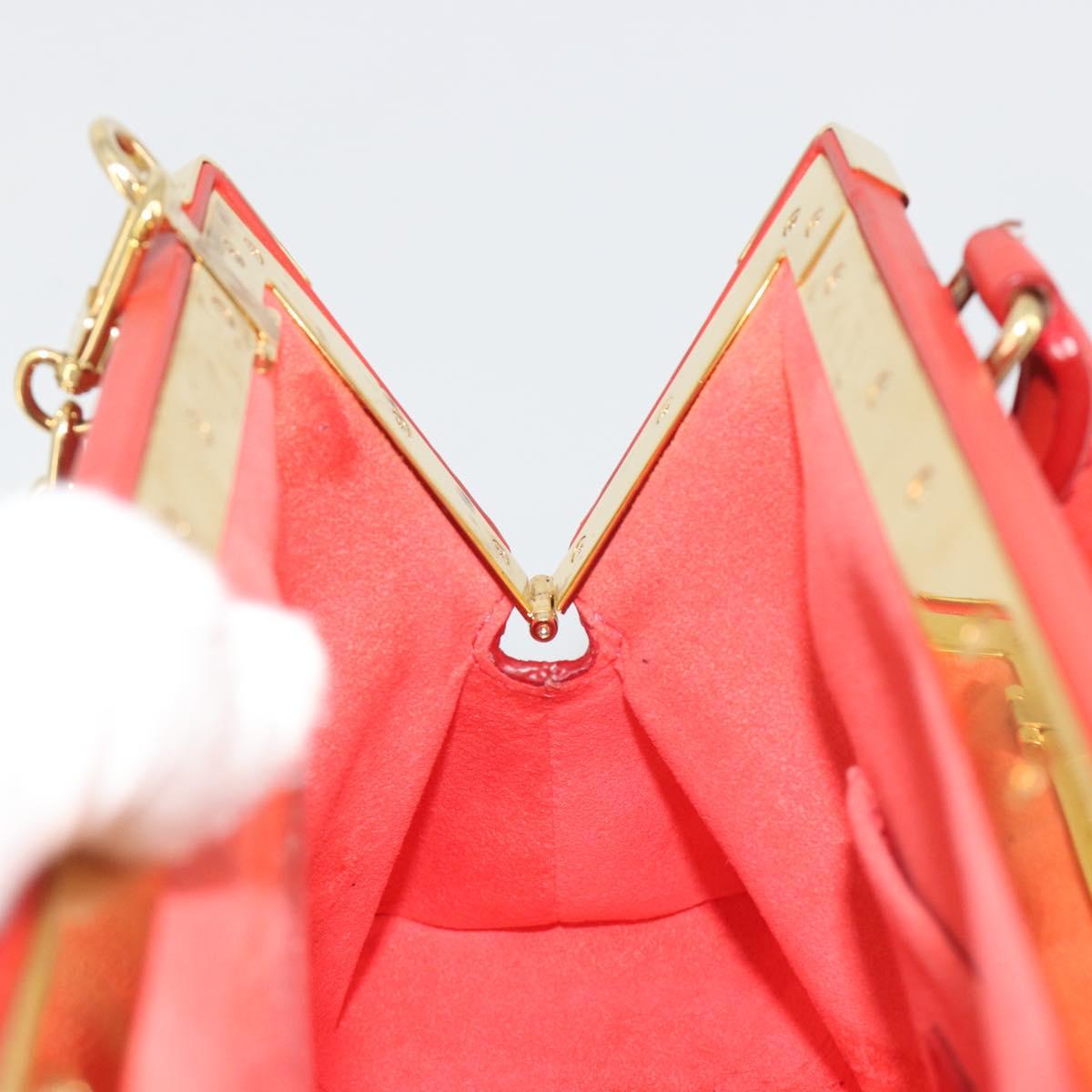 LOUIS VUITTON Nanogram Monogram Clutch Hand Bag Red M22327 LV Auth ka5104SM