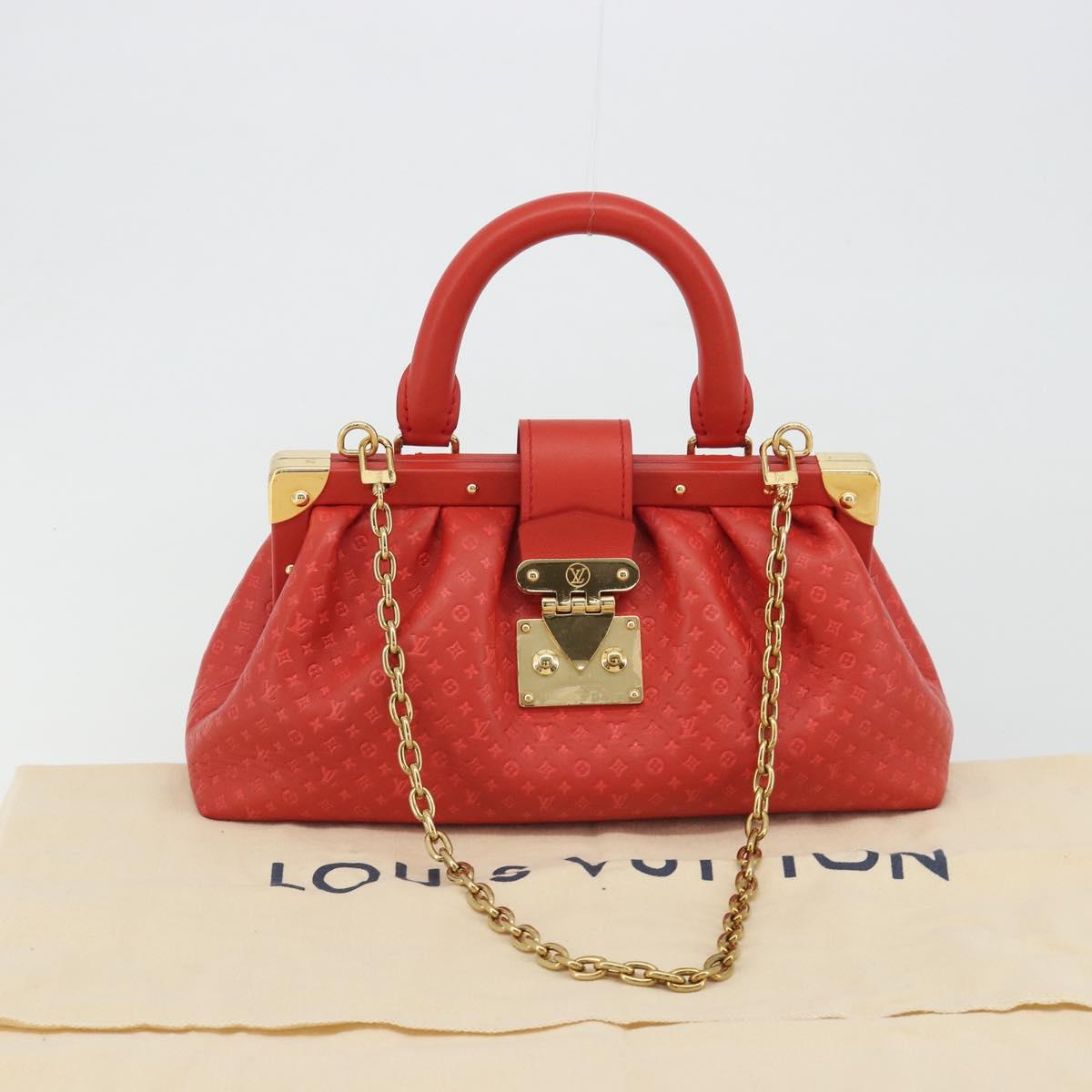 LOUIS VUITTON Nanogram Monogram Clutch Hand Bag Red M22327 LV Auth ka5104SM