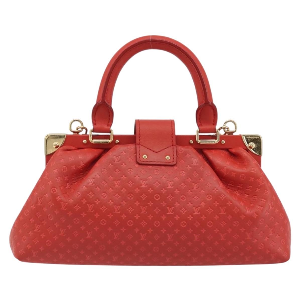 LOUIS VUITTON Nanogram Monogram Clutch Hand Bag Red M22327 LV Auth ka5104SM