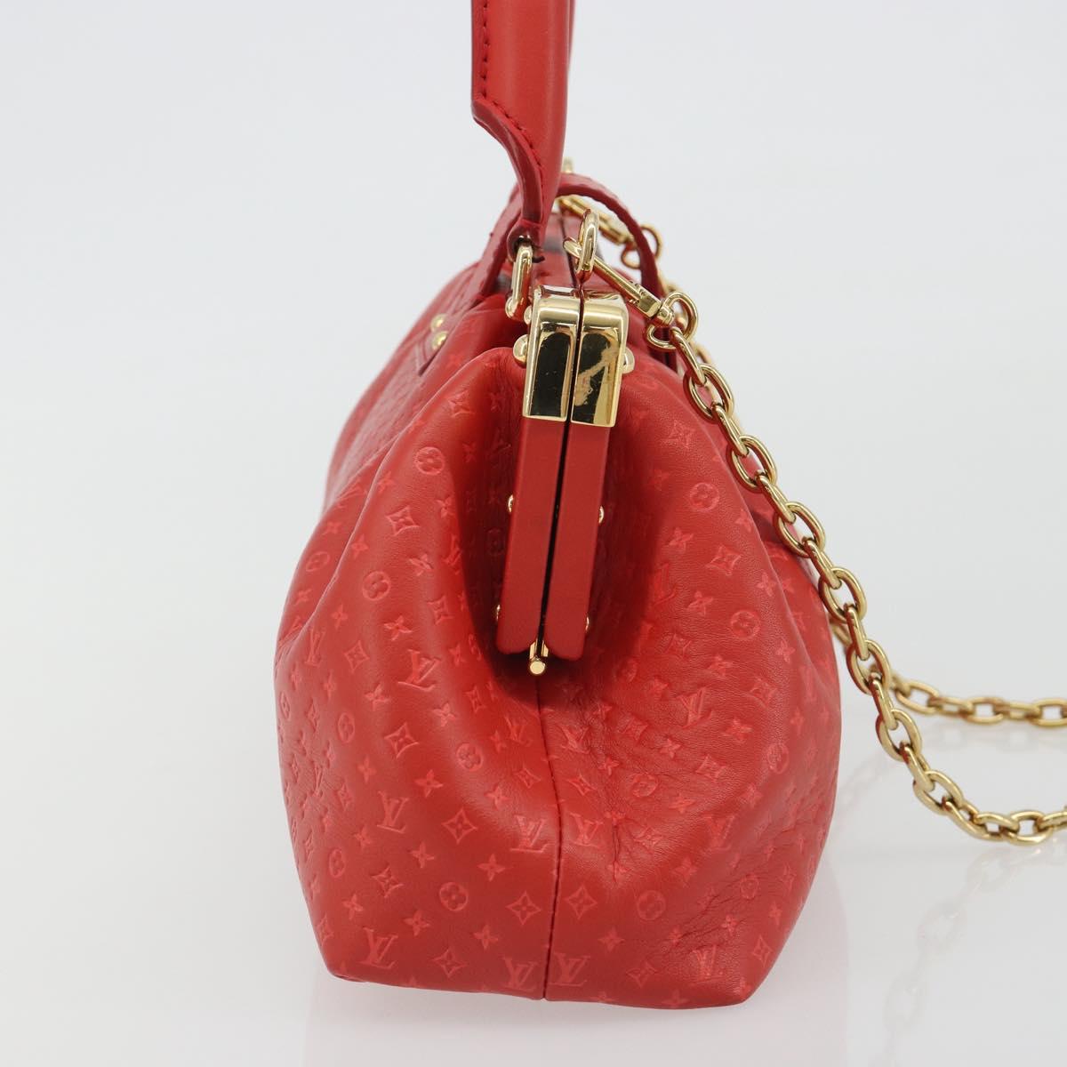 LOUIS VUITTON Nanogram Monogram Clutch Hand Bag Red M22327 LV Auth ka5104SM