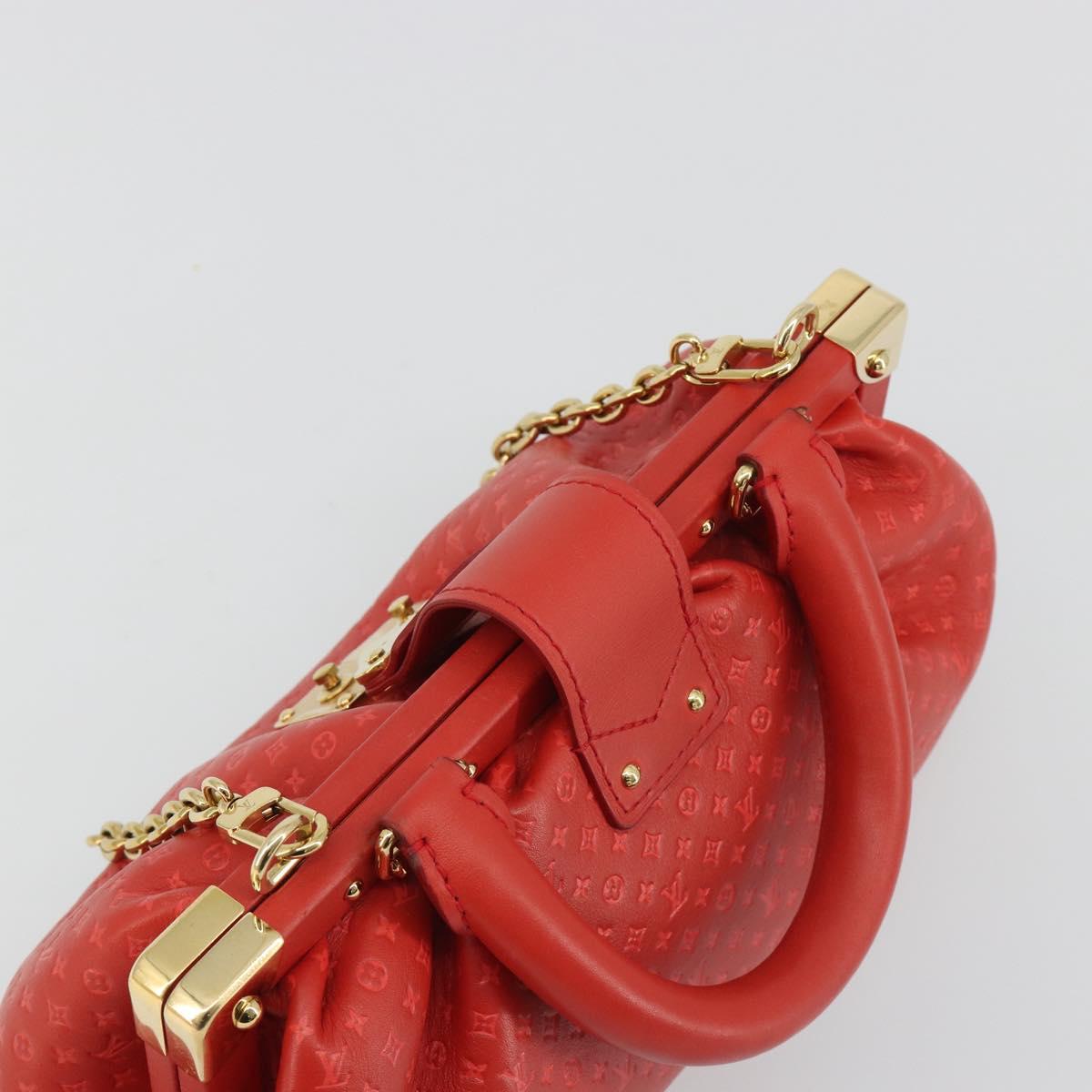 LOUIS VUITTON Nanogram Monogram Clutch Hand Bag Red M22327 LV Auth ka5104SM