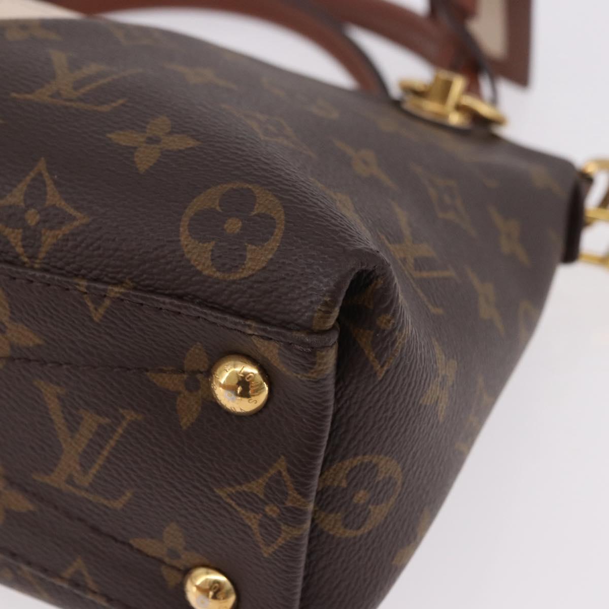 LOUIS VUITTON Monogram V Tote BB Hand Bag 2way M44520 LV Auth ka5105A