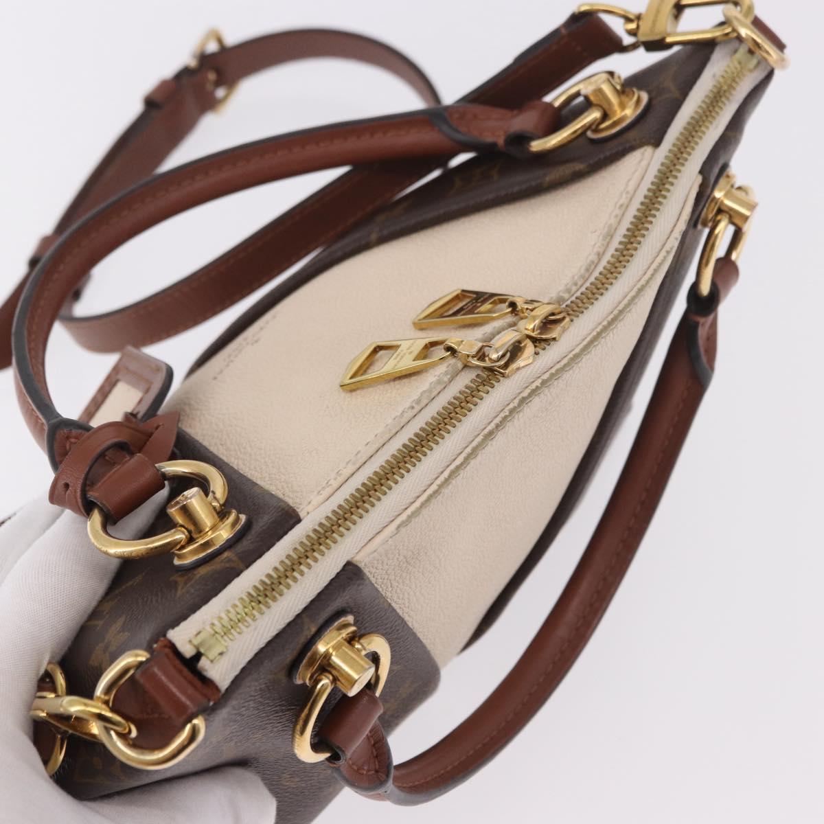 LOUIS VUITTON Monogram V Tote BB Hand Bag 2way M44520 LV Auth ka5105A