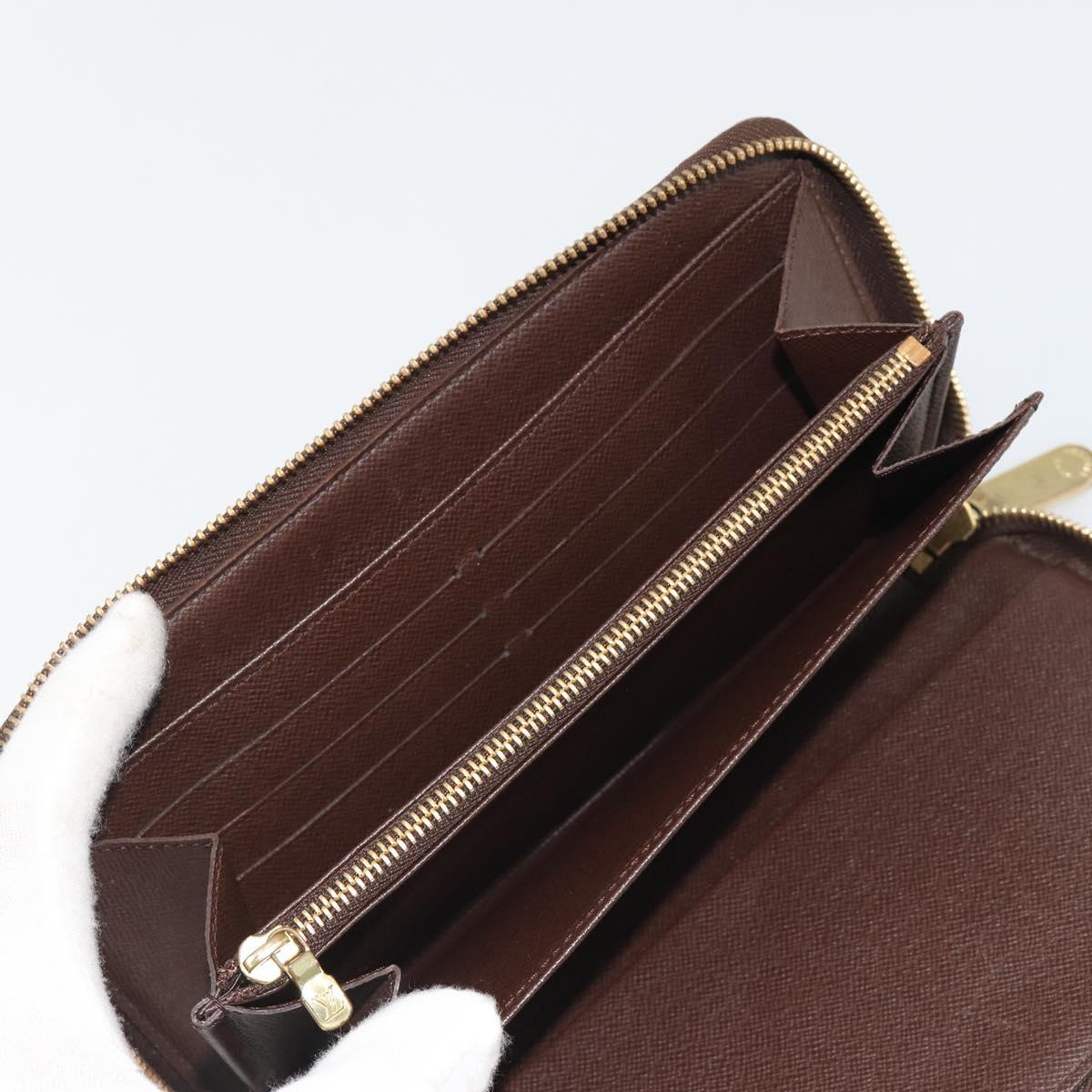 LOUIS VUITTON Damier Ebene Zippy Organizer Long Wallet N60003 LV Auth ka5107A