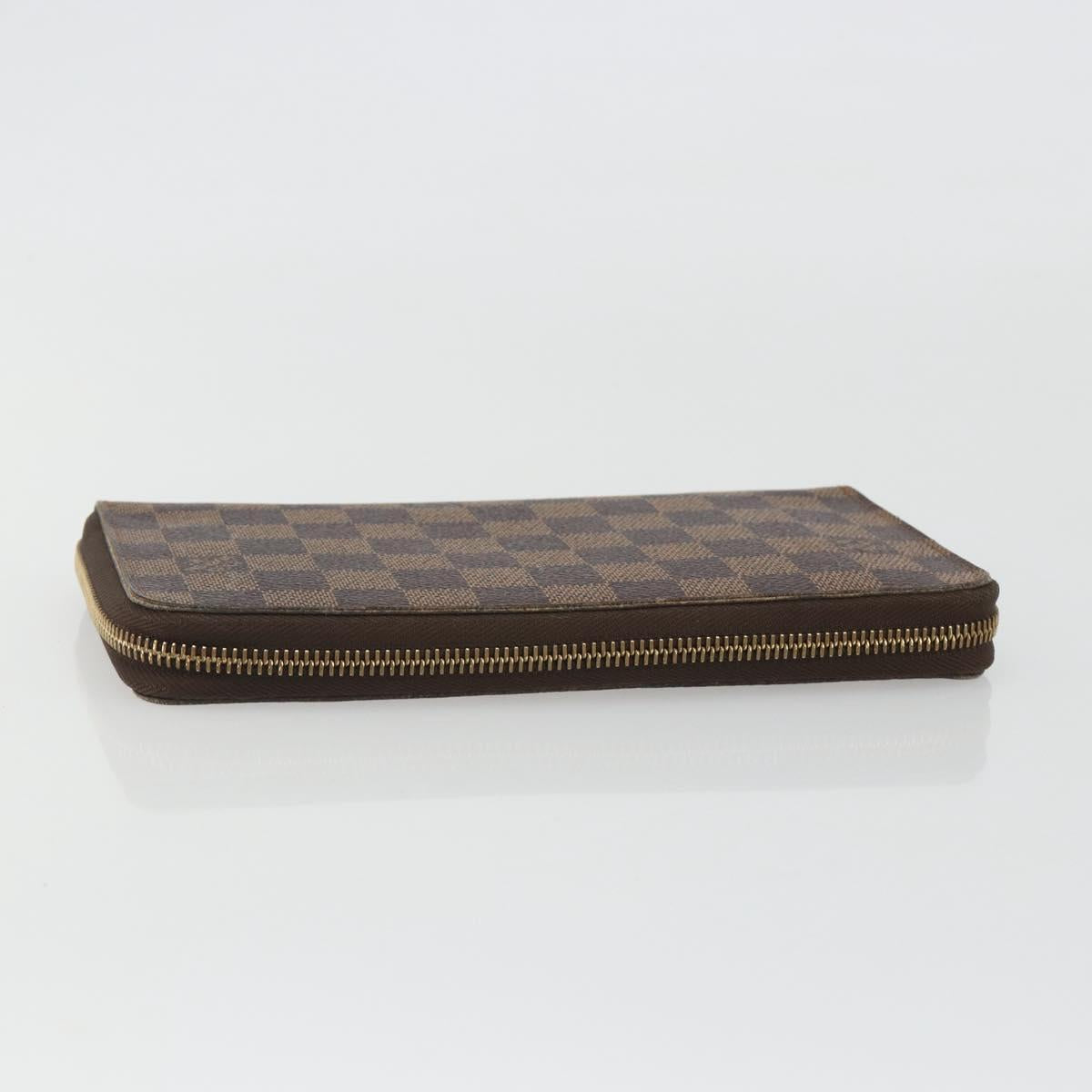 LOUIS VUITTON Damier Ebene Zippy Organizer Long Wallet N60003 LV Auth ka5107A
