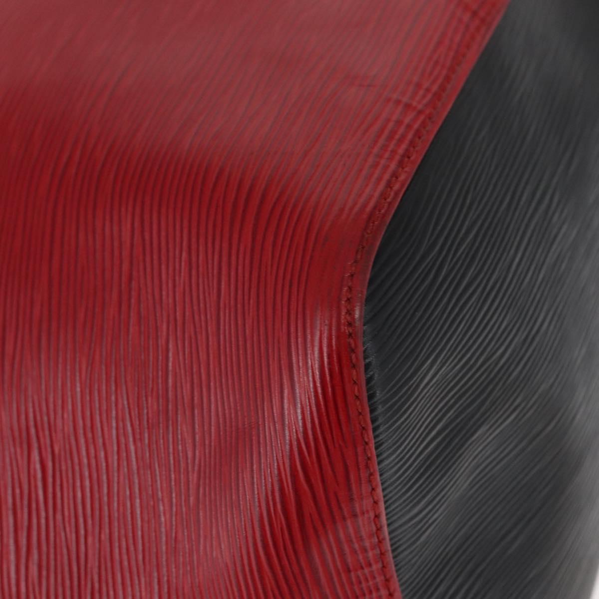 LOUIS VUITTON Epi Petit Noe Shoulder Bag Bicolor Black Red M44017 LV Auth ka511