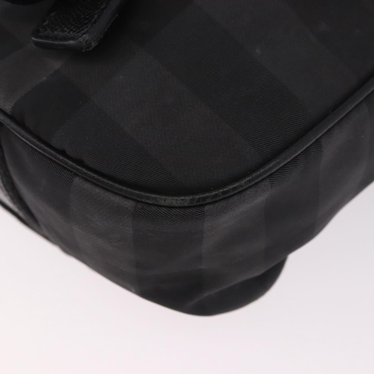 BURBERRY Nova Check Shoulder Bag Black Auth ka5113