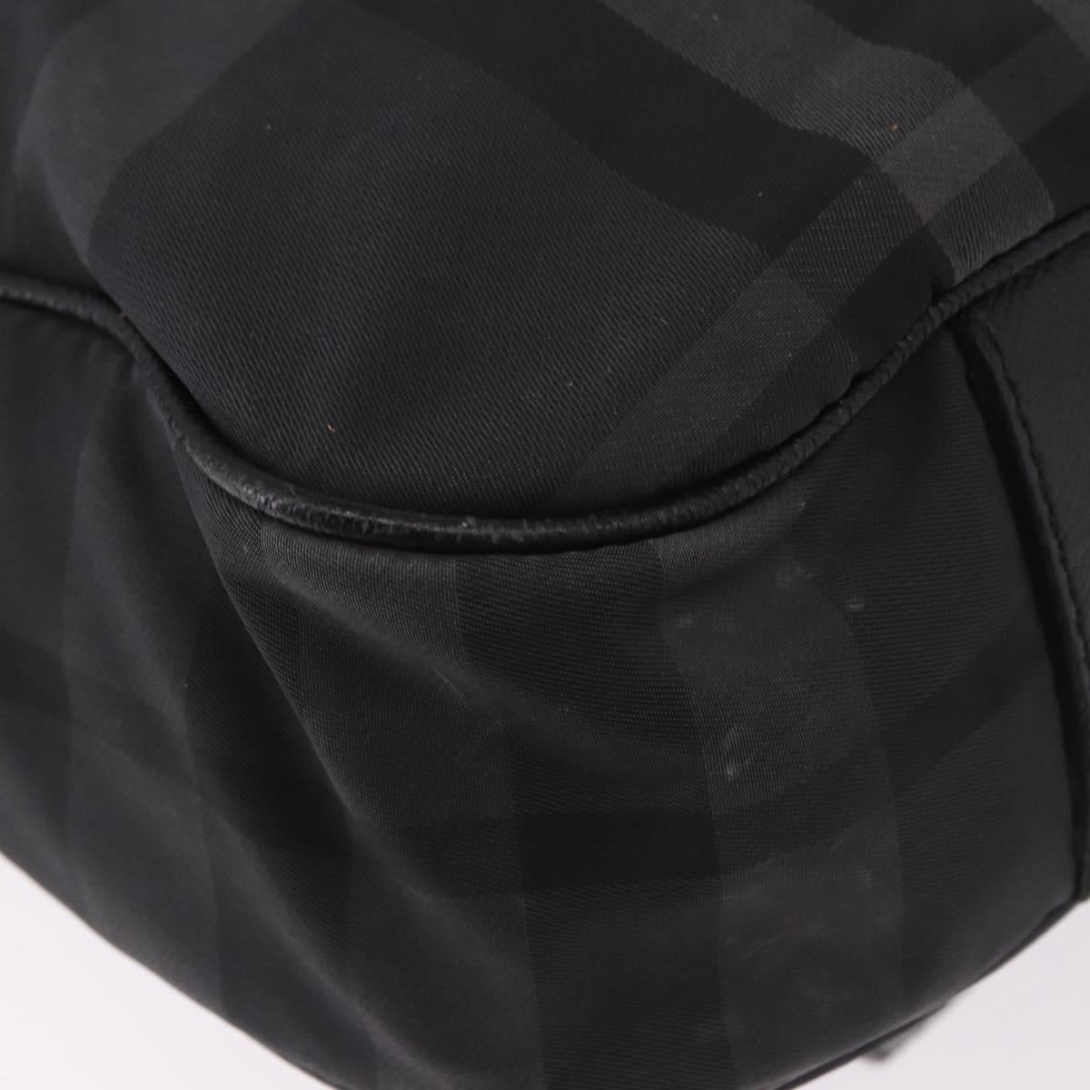 BURBERRY Nova Check Shoulder Bag Black Auth ka5113