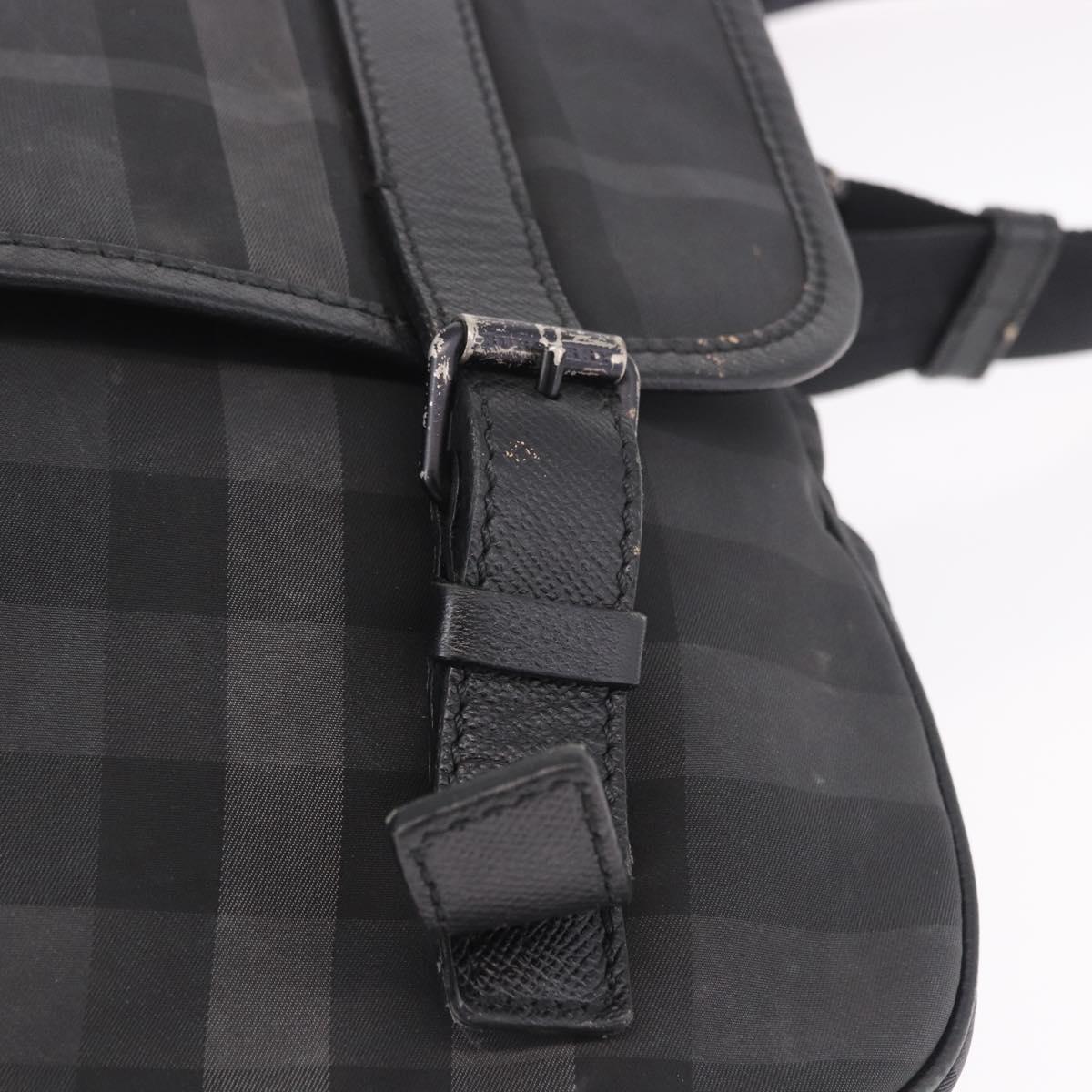 BURBERRY Nova Check Shoulder Bag Black Auth ka5113