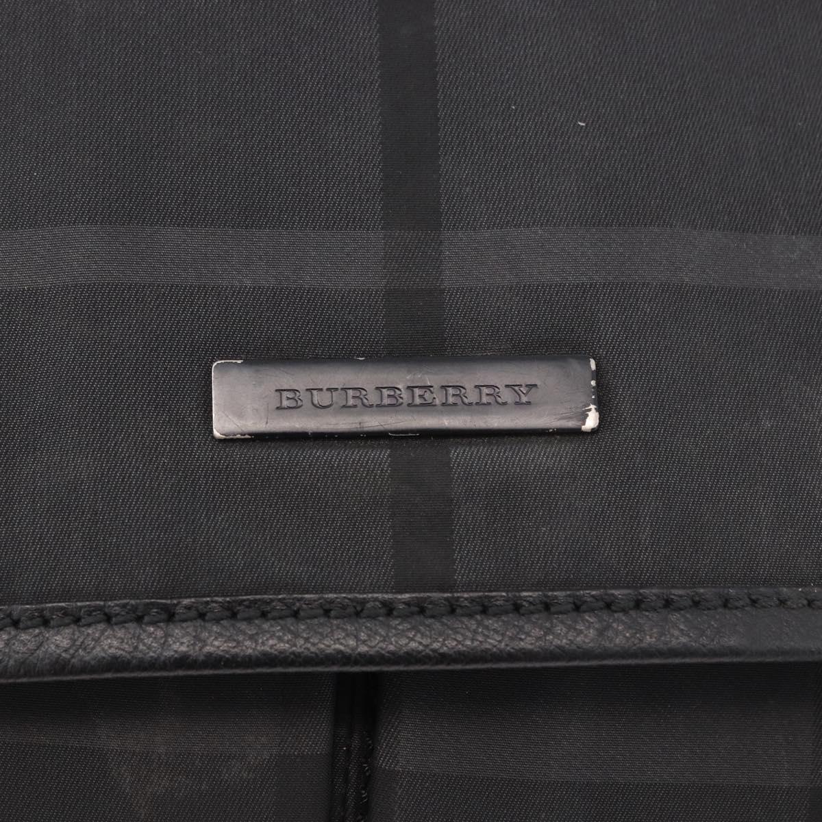 BURBERRY Nova Check Shoulder Bag Black Auth ka5113