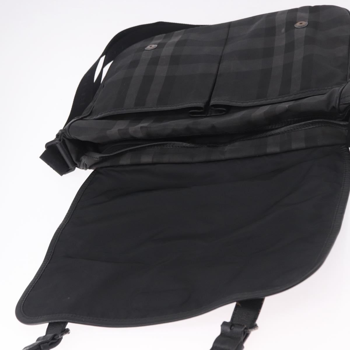 BURBERRY Nova Check Shoulder Bag Black Auth ka5113